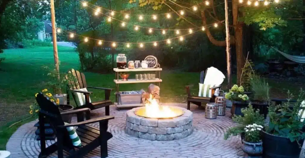 Fire Pit with Lighting